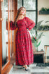 Red Leopard Smokey Dress